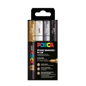 PACK 4 Rotuladores POSCA 1M/ Metalizados BWSG