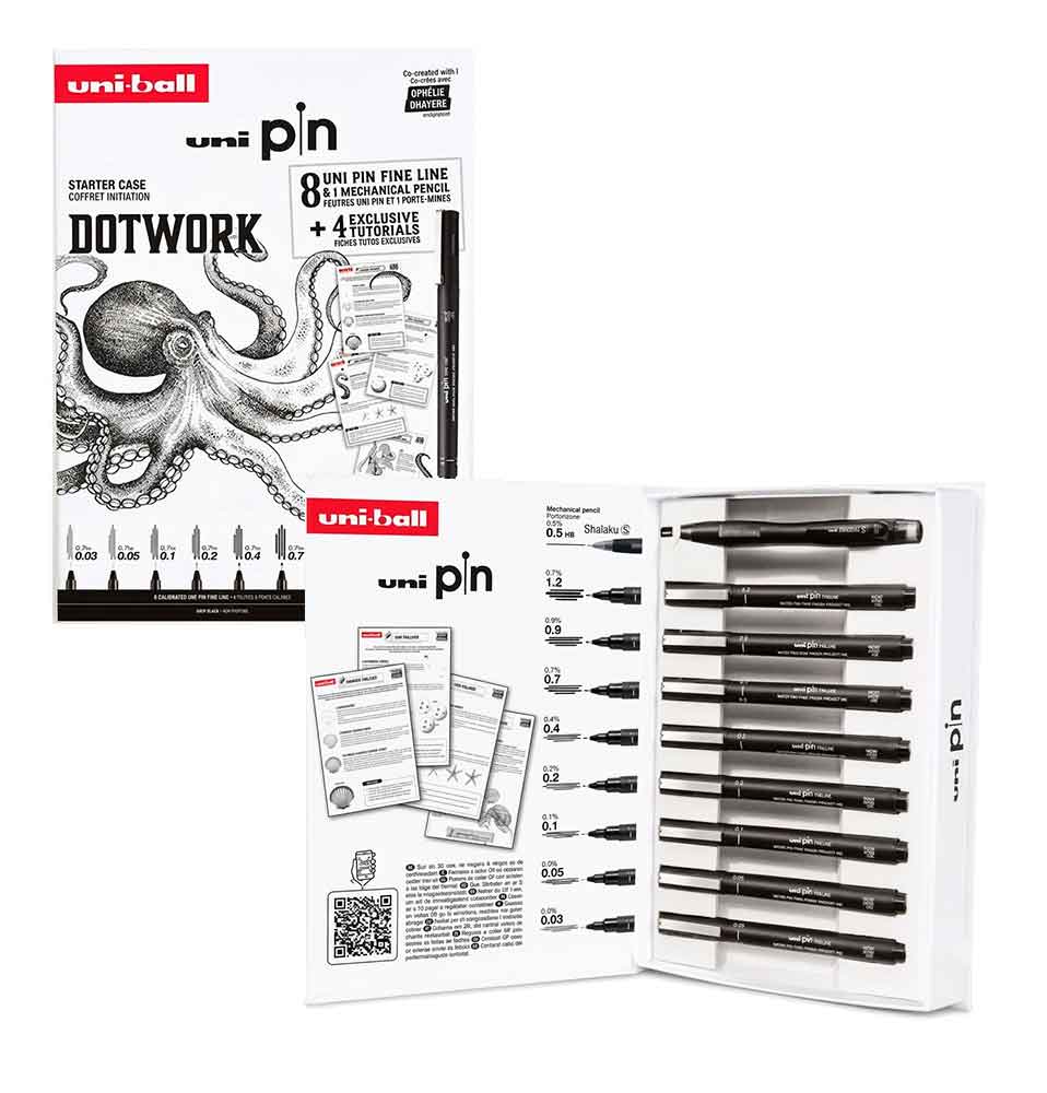 Set iniciación PUNTILLISMO/DOTWORK + tutoriales UniPIN