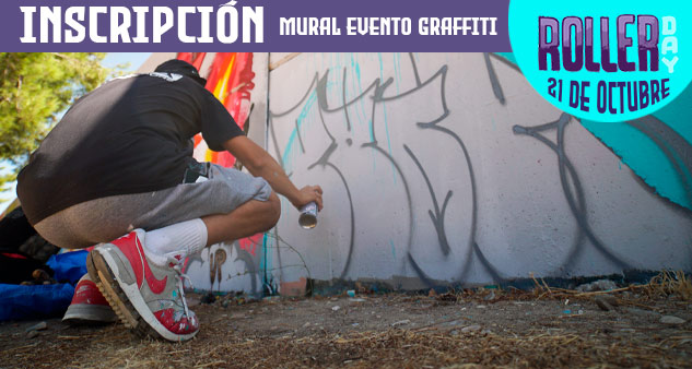 Inscripción muro evento graffiti/ROLLER DAY