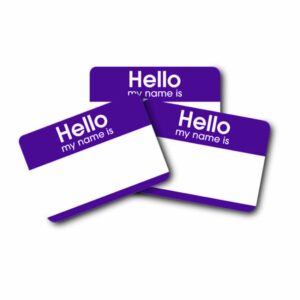 Eggshell "Hello my name is" (x20)