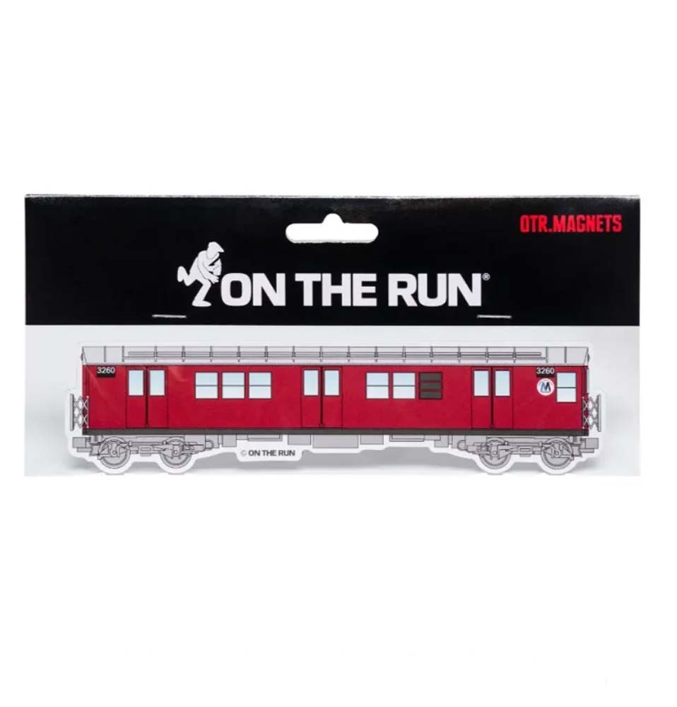 Iman OTR Metro de Nueva York burdeos pequeño 149x37mm iman para nevera