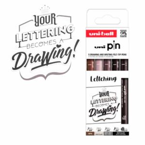 Pack rotuladores UNIBALL PIN LETTERING 5 unidades