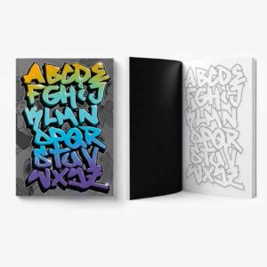 GRAFFITI ALPHABET: Coloring Book: 1
