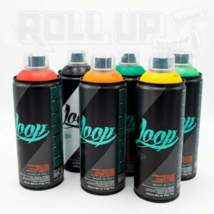 Pack oferta de 6 sprays Loop Colors 400ml Rastamon para graffiti