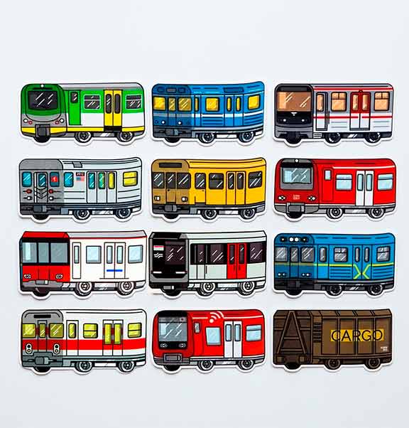 Pack pegatinas modelos trenes FLUX x12